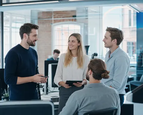 Team von Lota Engineering im hellen Büro am Standort Düsseldorf-Flingern