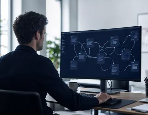 Serverraum, in dem Daten zwischen mehreren Systemen zuverlässig integriert werden