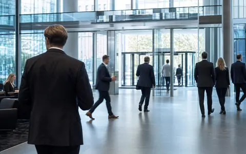 Moderner Büroturm eines Großunternehmens in Düsseldorf — skalierbare IT-Betreuung durch Lota Engineering