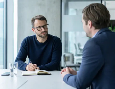IT-Berater von Lota Engineering im Strategie-Workshop mit einem Düsseldorfer Unternehmen